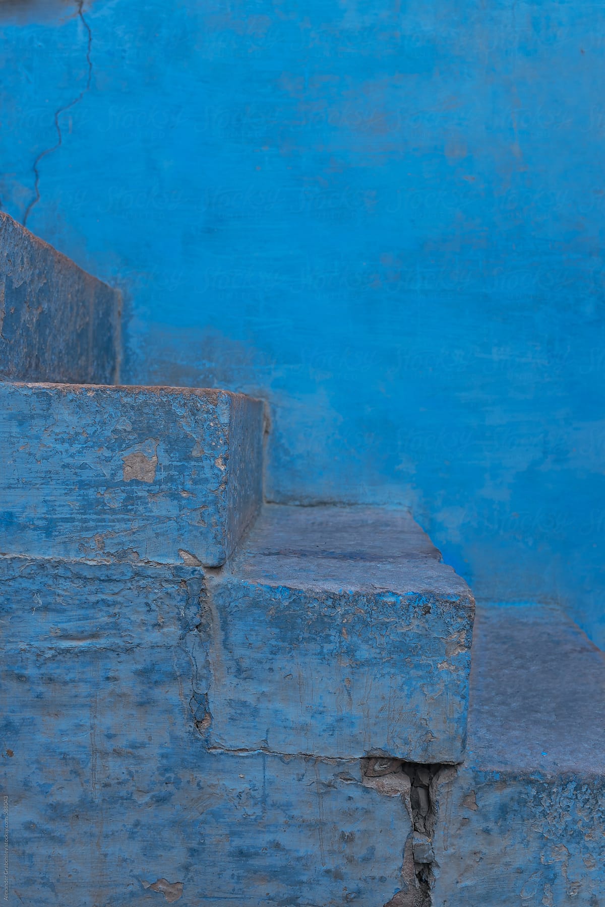 Blue Wall Staircase