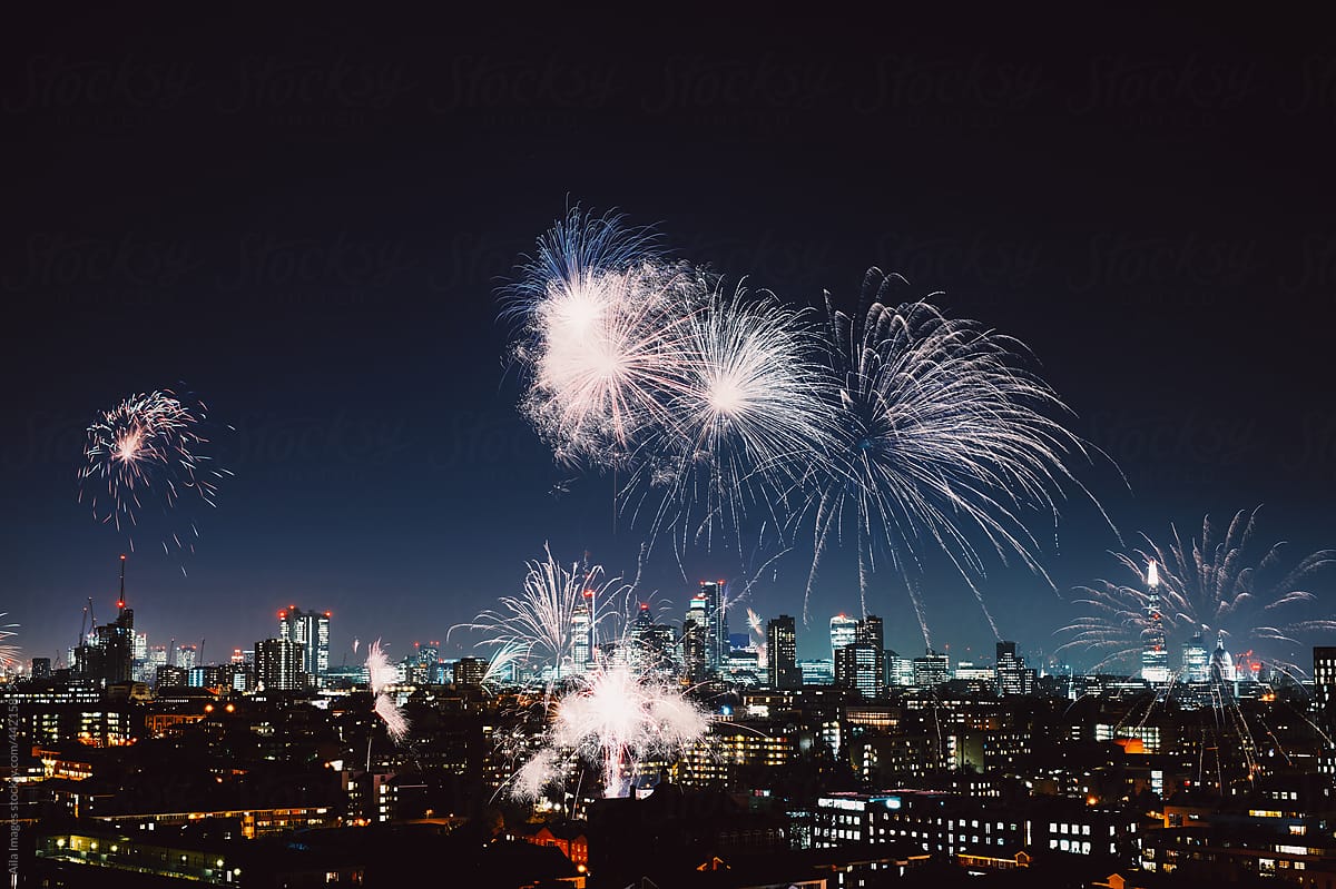 Fireworks on Bonfire night in London