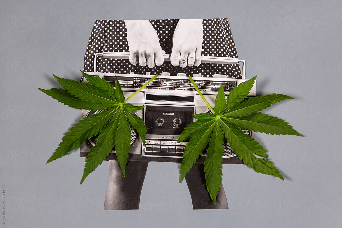 Marijuana music collage