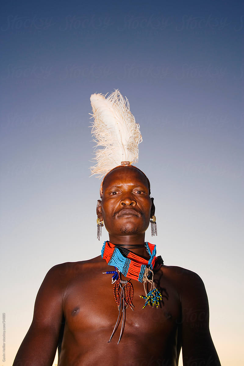 Portrait of a Hamer Tribesman, Hamer Tribe, Lower Omo Valley, Turmi, Southern Ethiopia, Africa