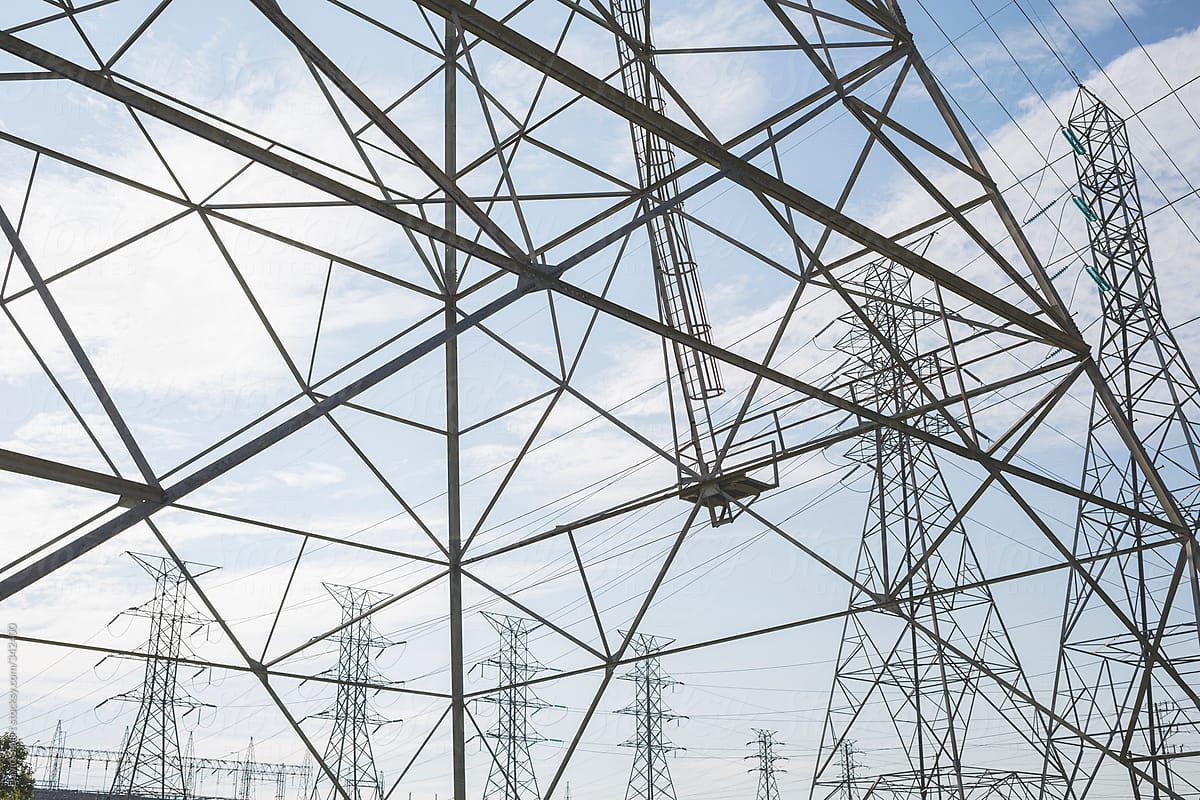 High voltage electrical power transmission towers