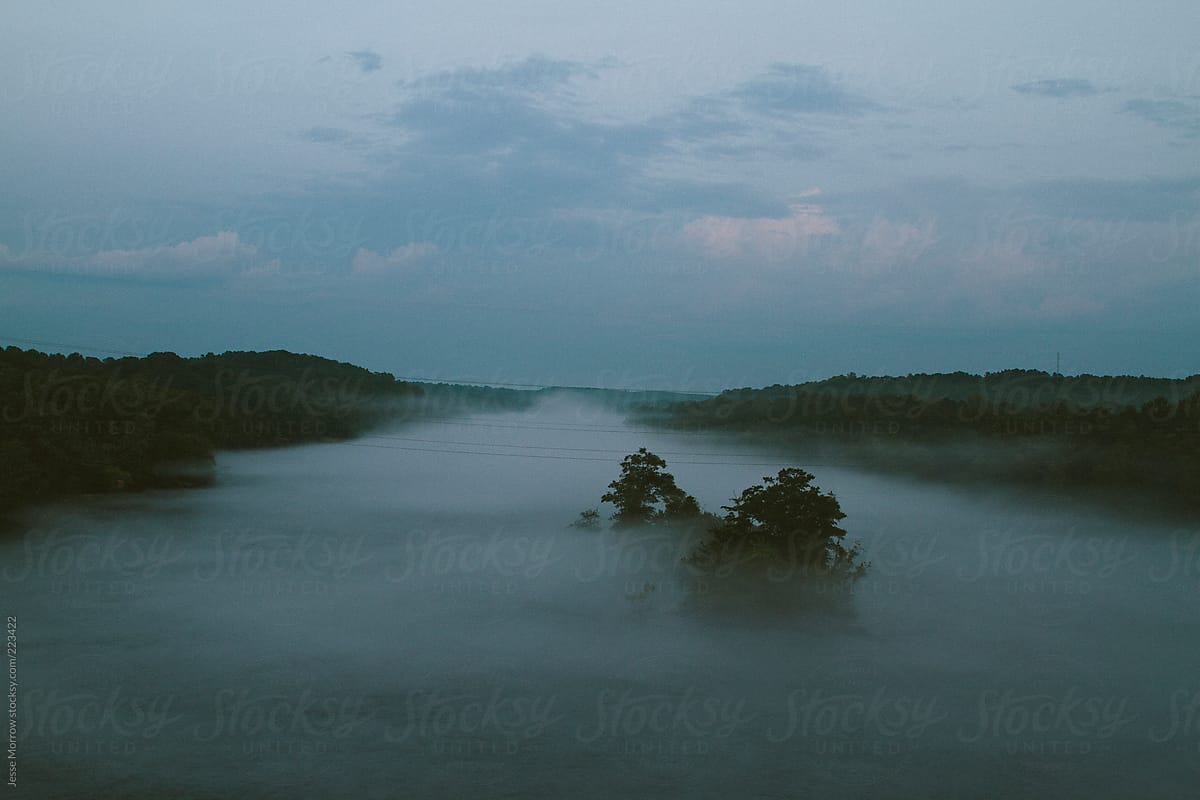 Misty river fog