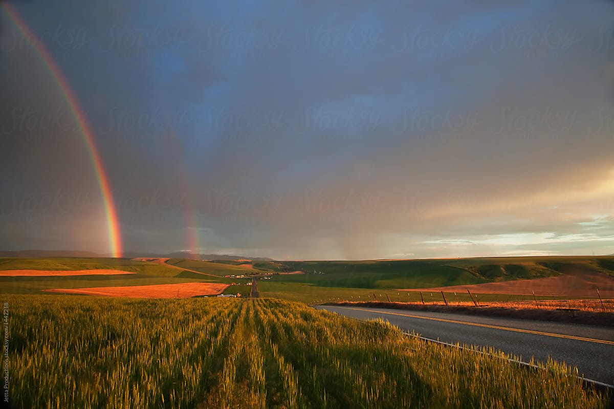 Rainbow and highway