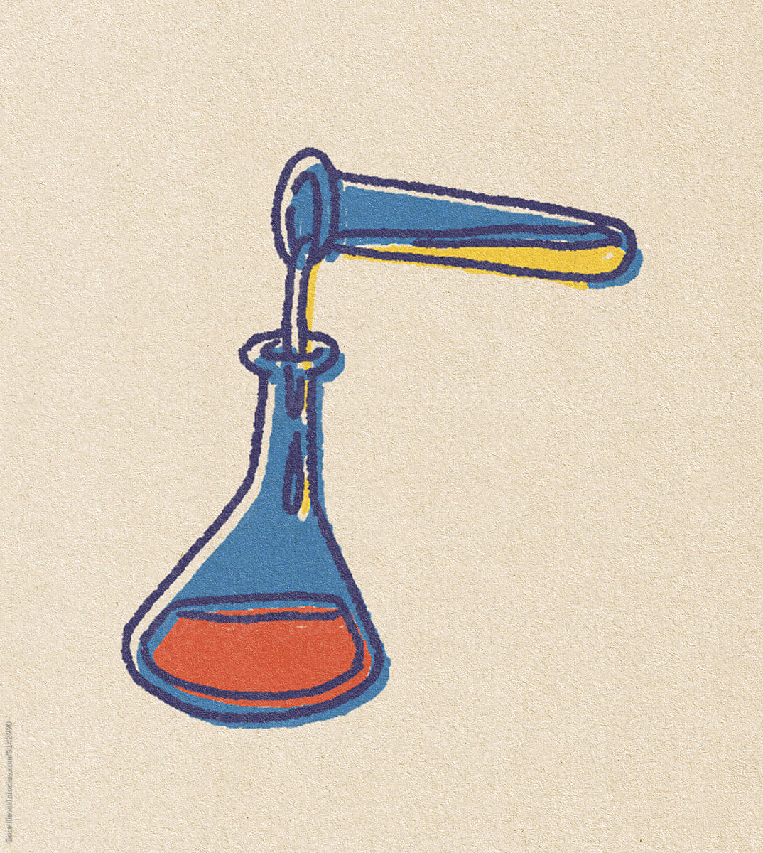 Test Tube And Conical Flask Illustration