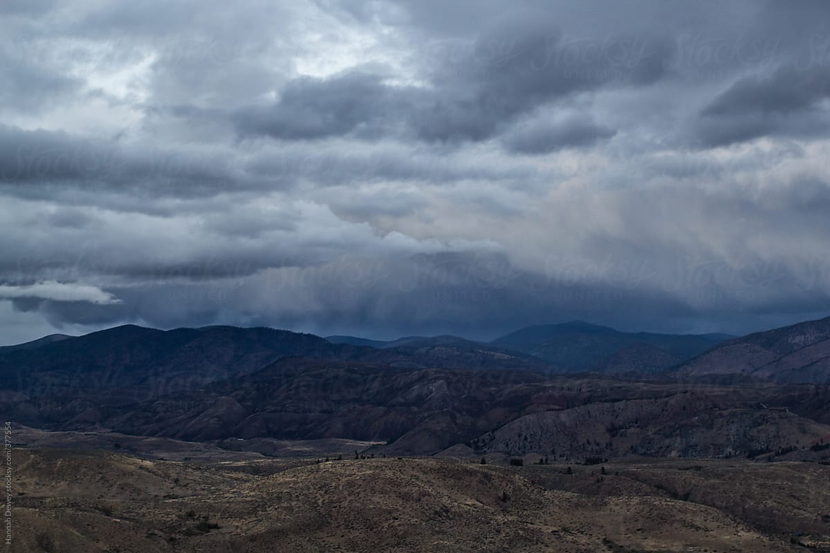 Stormy sky in the hills of the Okanogan Valley in Washington State