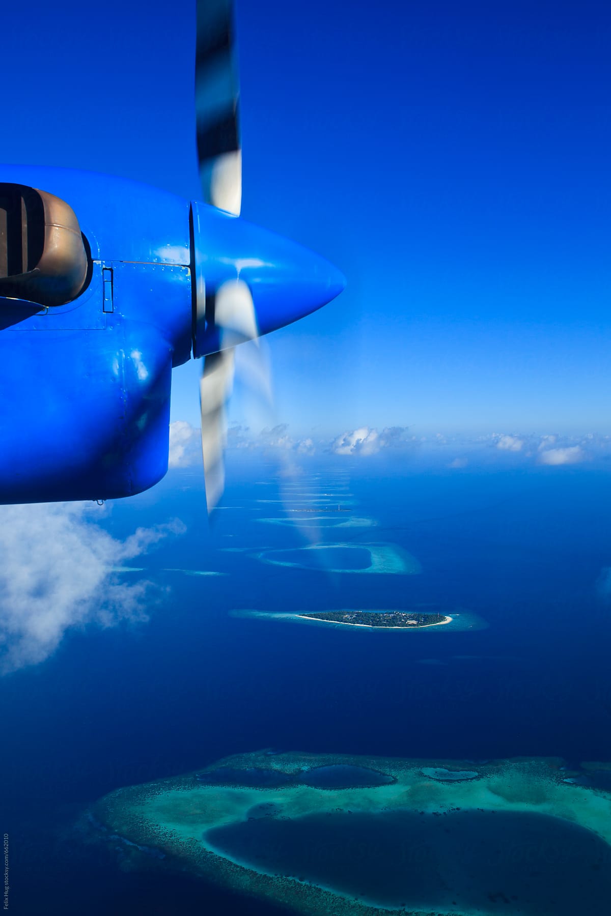 Sea Plane over the Maldives