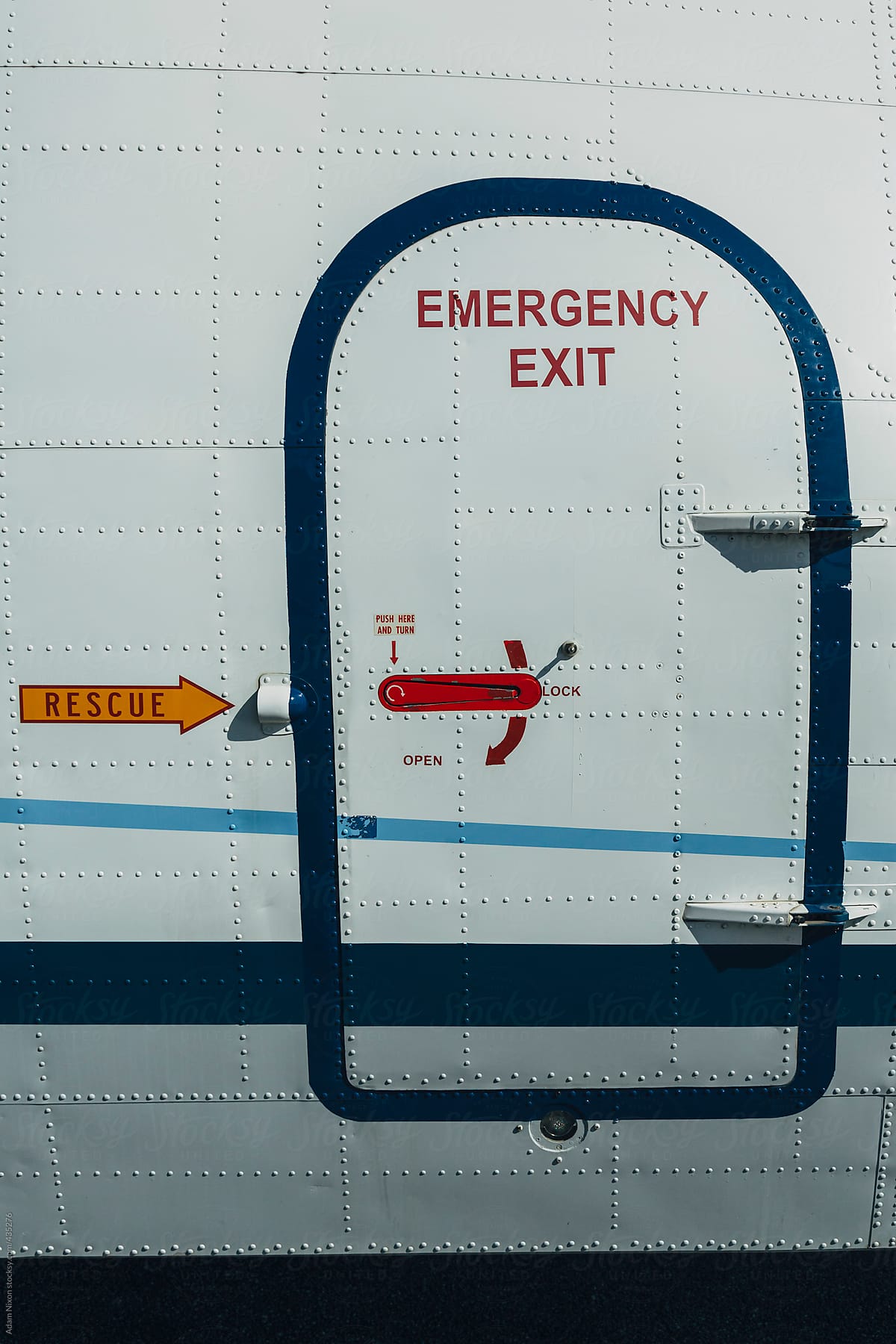 Airplane emergency exit door
