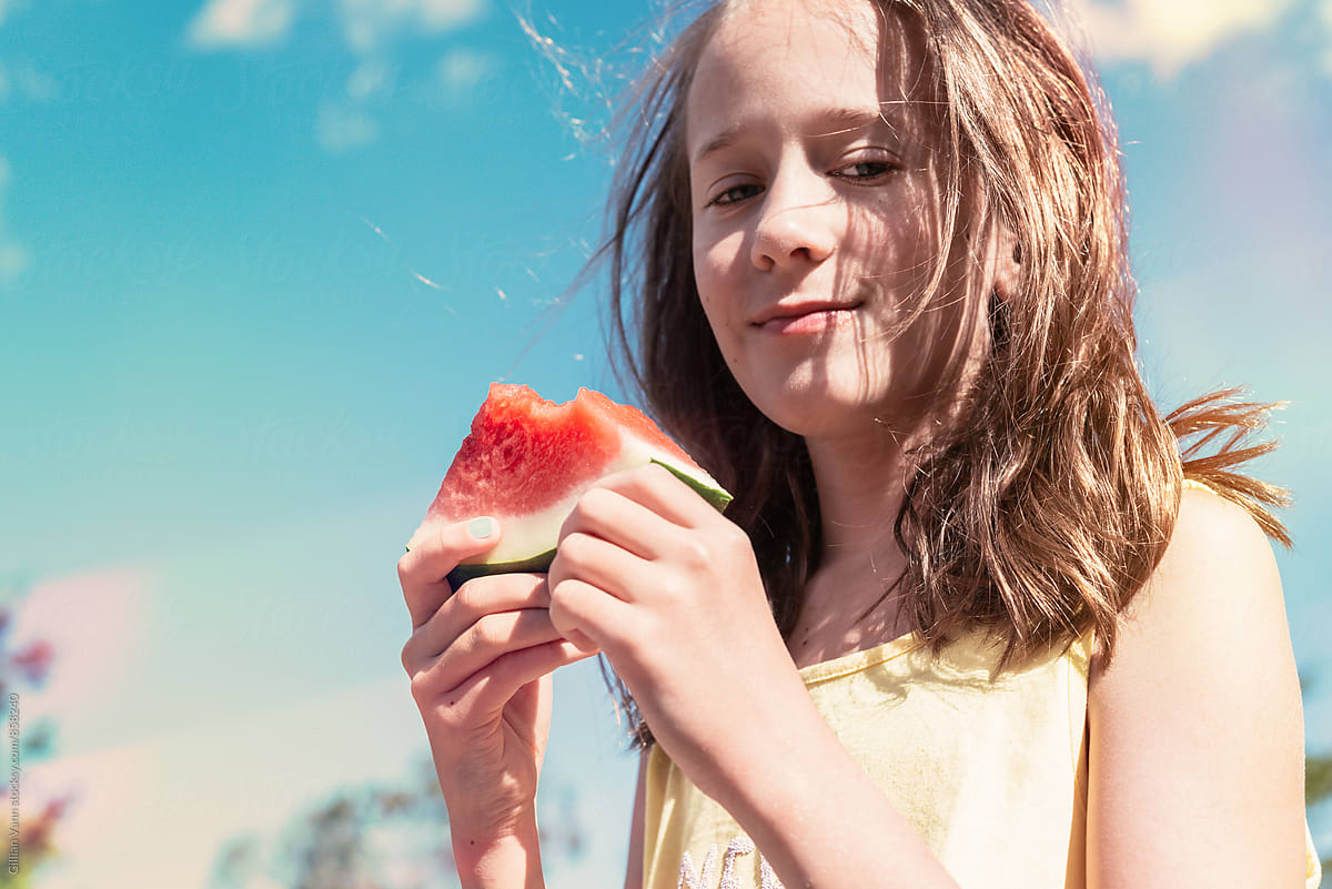 Eating Watermelon By Stocksy Contributor Gillian Vann Stocksy