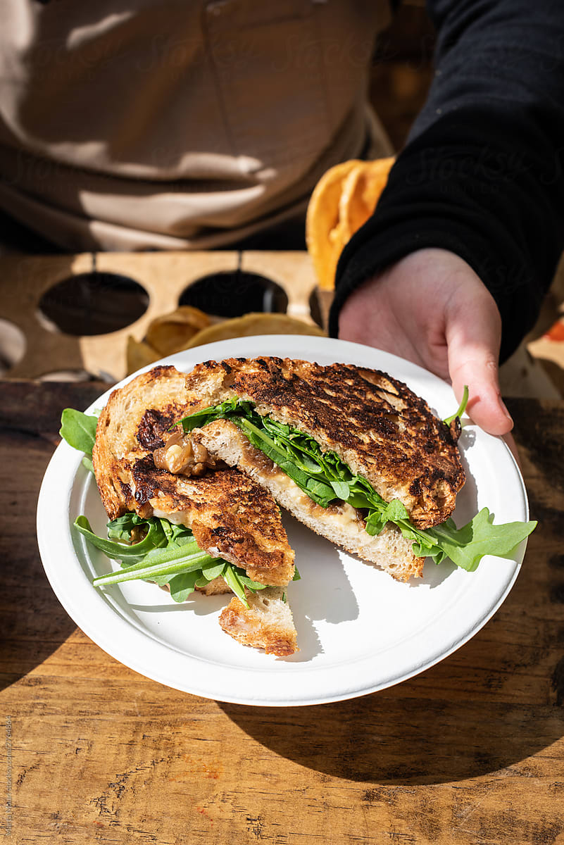 Grilled Cheese and veggies sandwich -Street Food