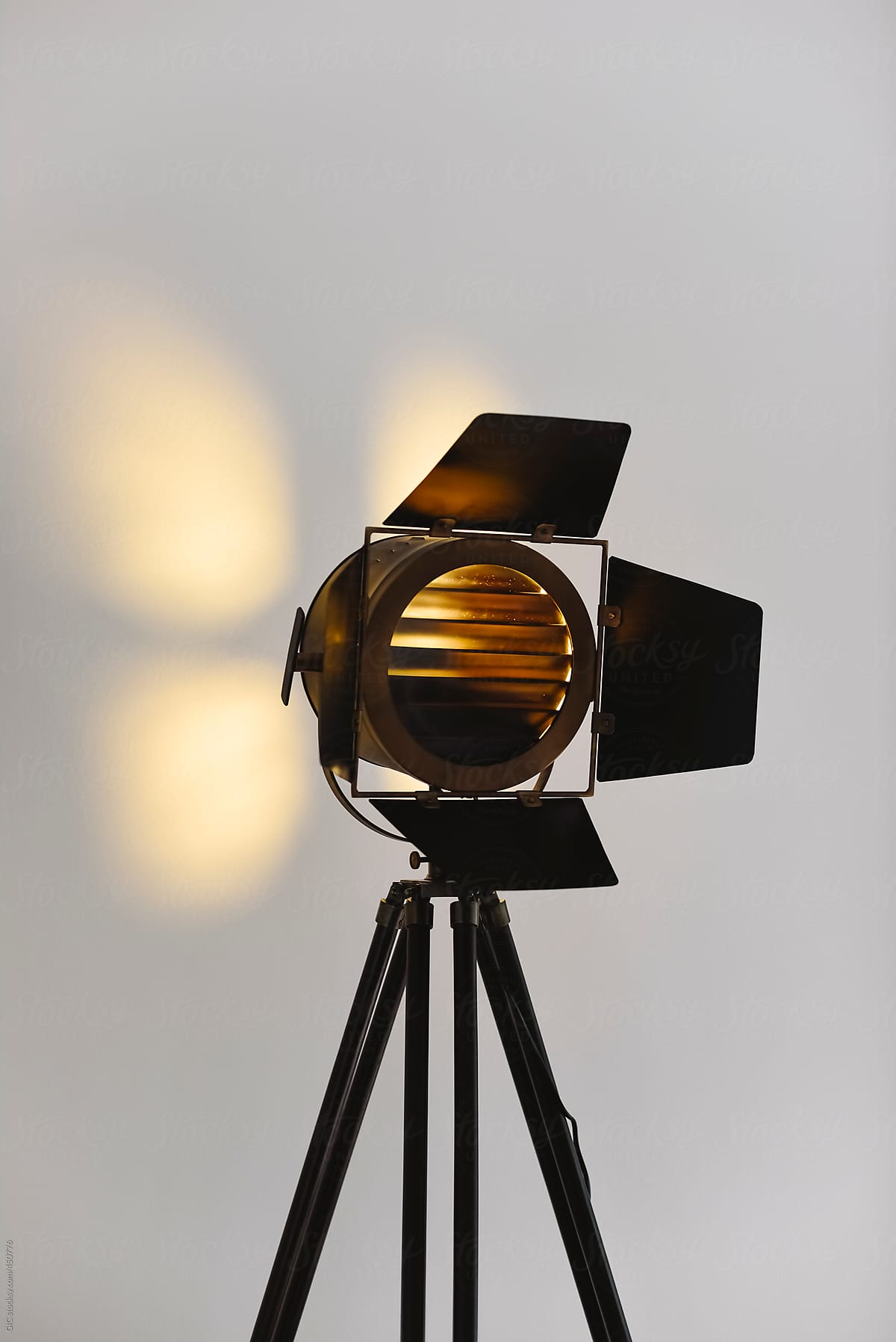 Industrial vintage lamp on a white background