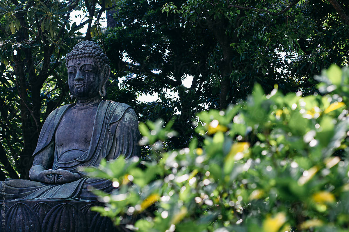 Buddha statue in the temple tokio