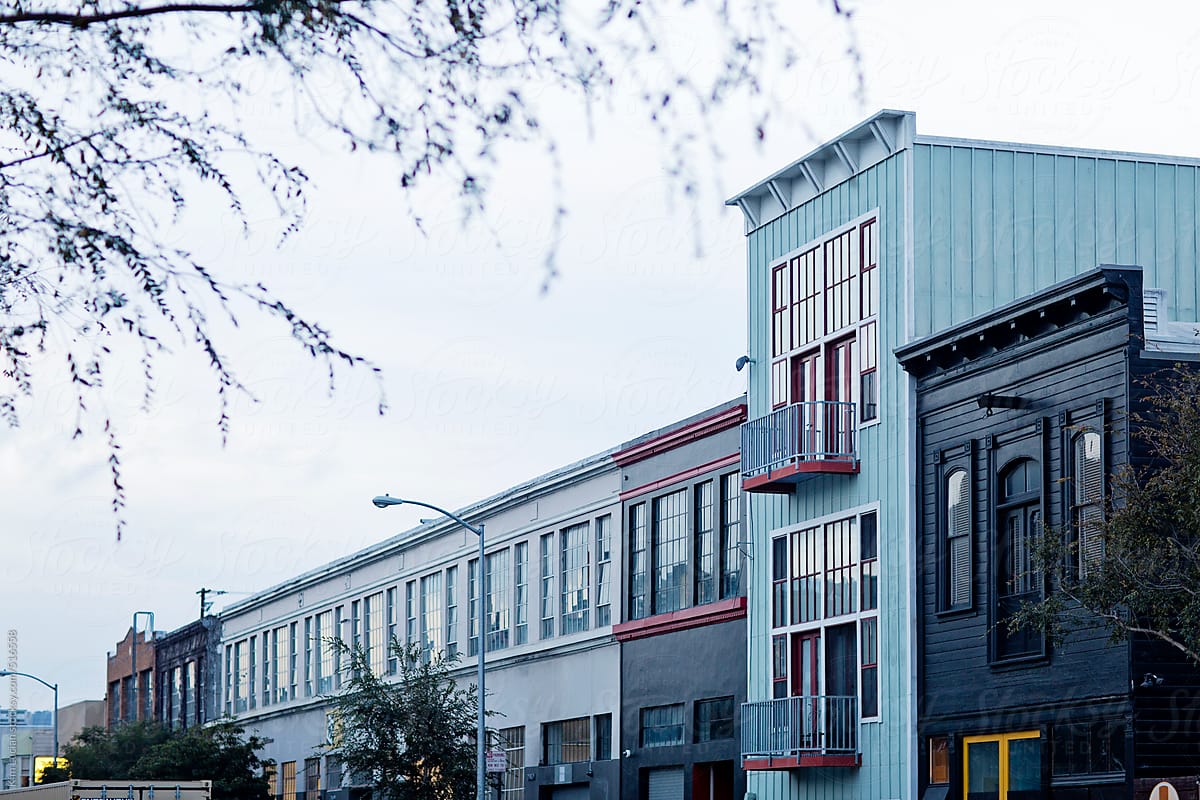 Row of Buildings at Dusk, San Francisco