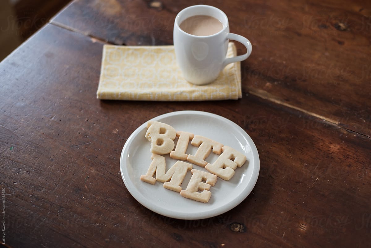 Shortbread Cookie Letters spelling out the words \