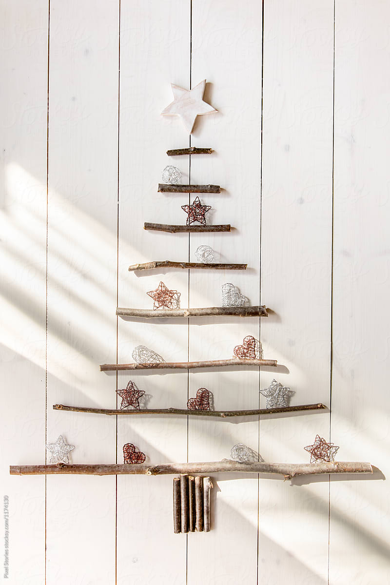 Handmade rustic Christmas tree