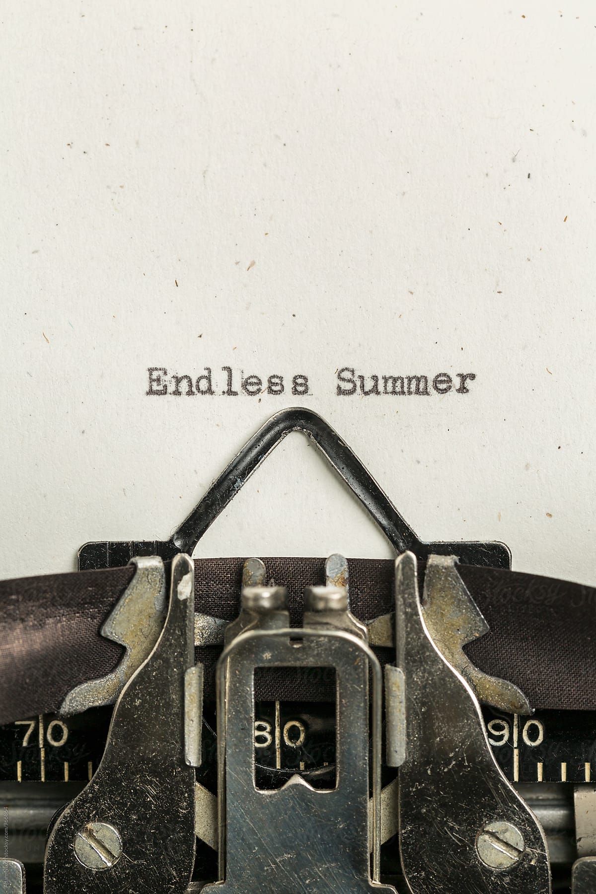 Endless Summer typed on a vintage typewriter