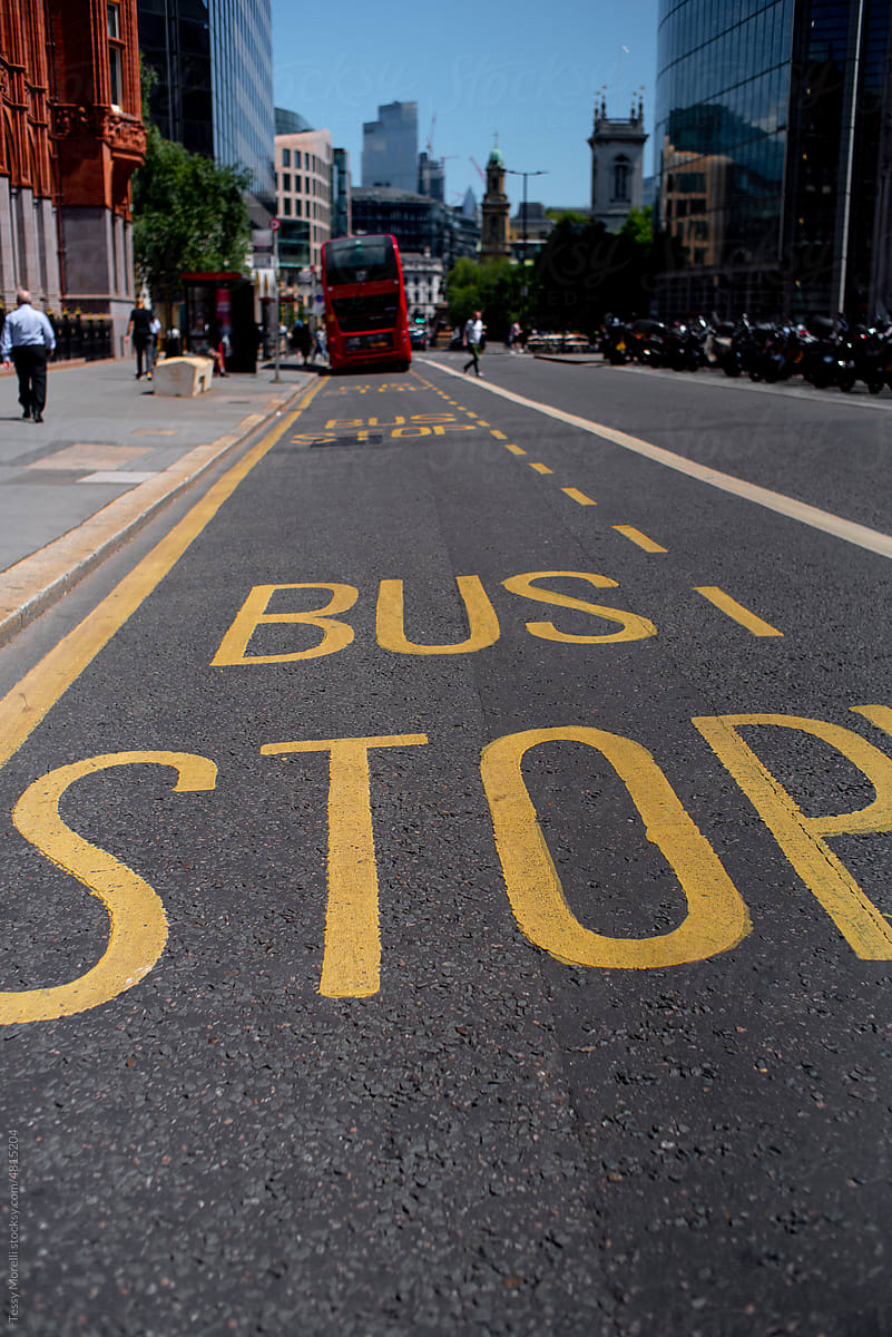 London Bus stop street view