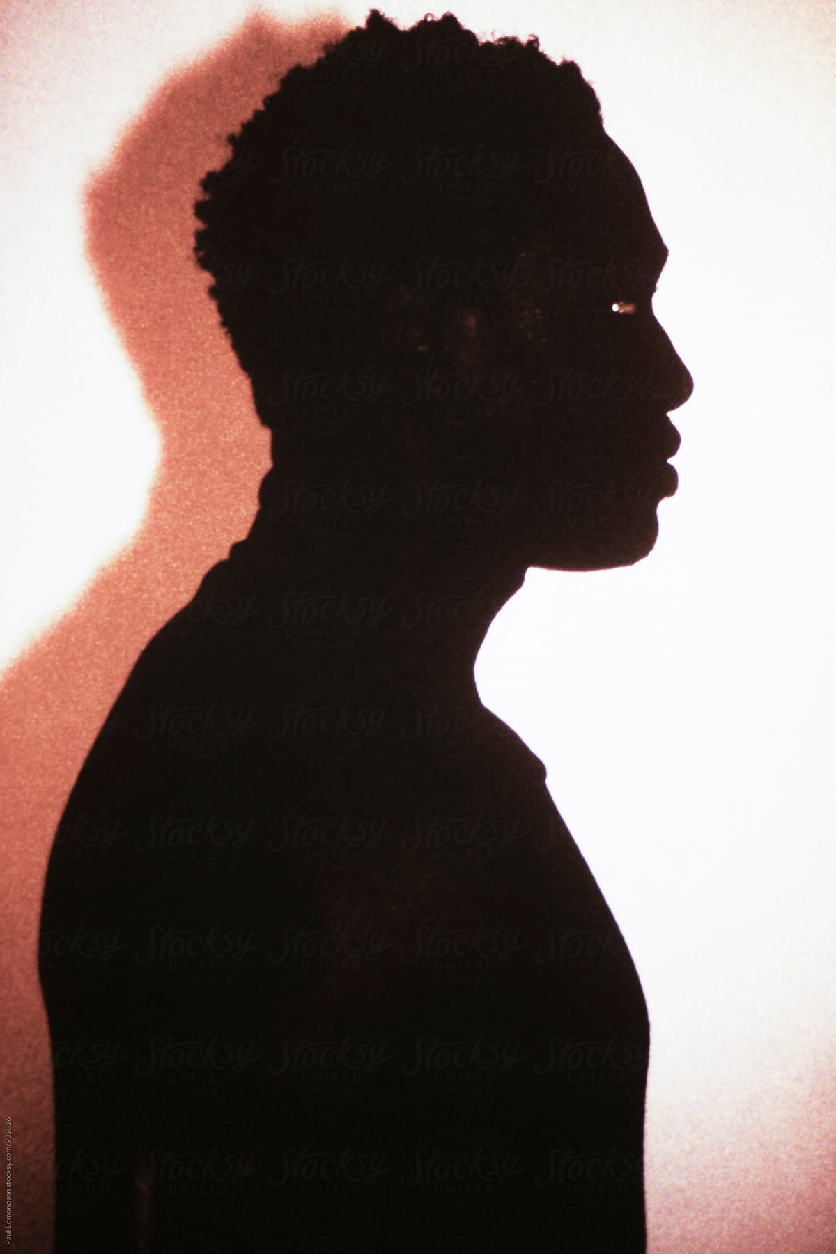 Profile of African American man