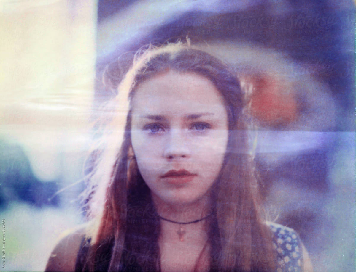 Polaroid portrait of an Ukrainian teenager refugee from 2014.