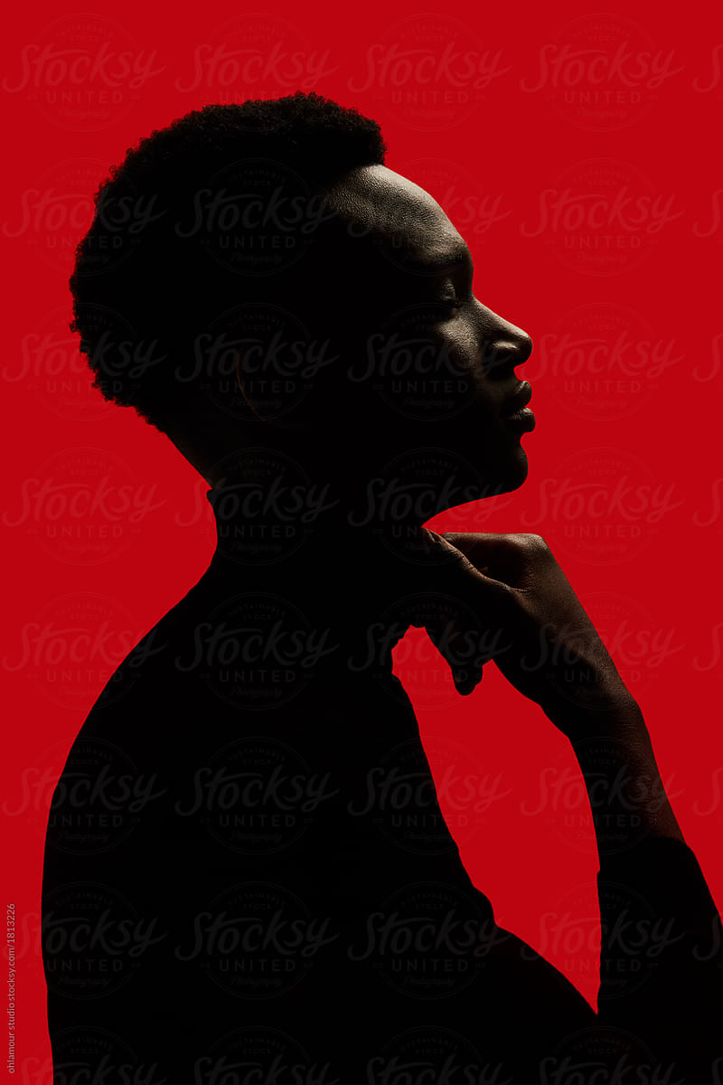 african american silhouette profile
