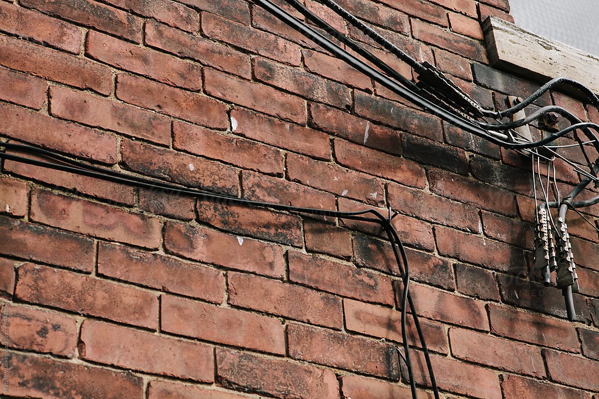 Wires making great shapes on a building