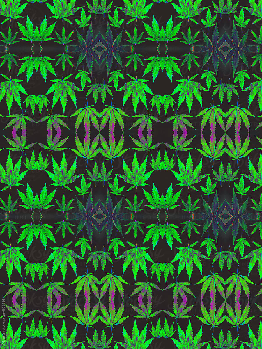 Cannabis, marijuana leafs pattern