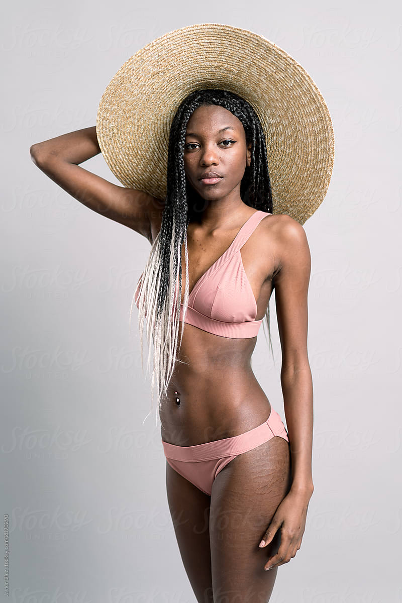 Model girls in bikinis stock image. Image of choice, females