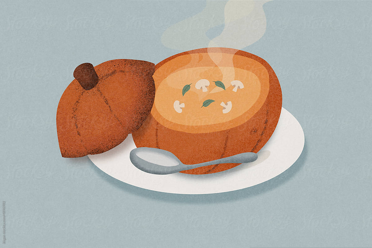 Pumpkin soup Illustration
