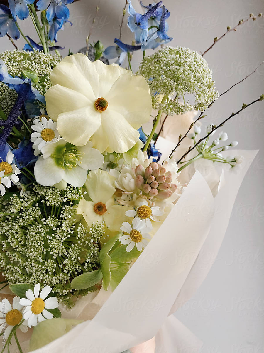 Beautiful bouquet with gentle flowers
