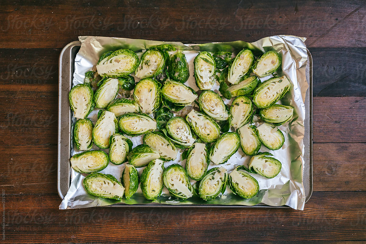 Brussel Sprouts on Pan