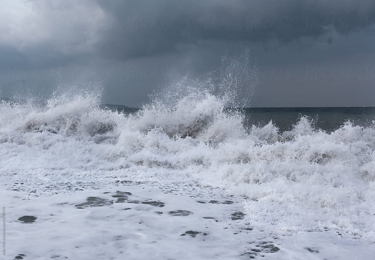 Ocean waves during a storm