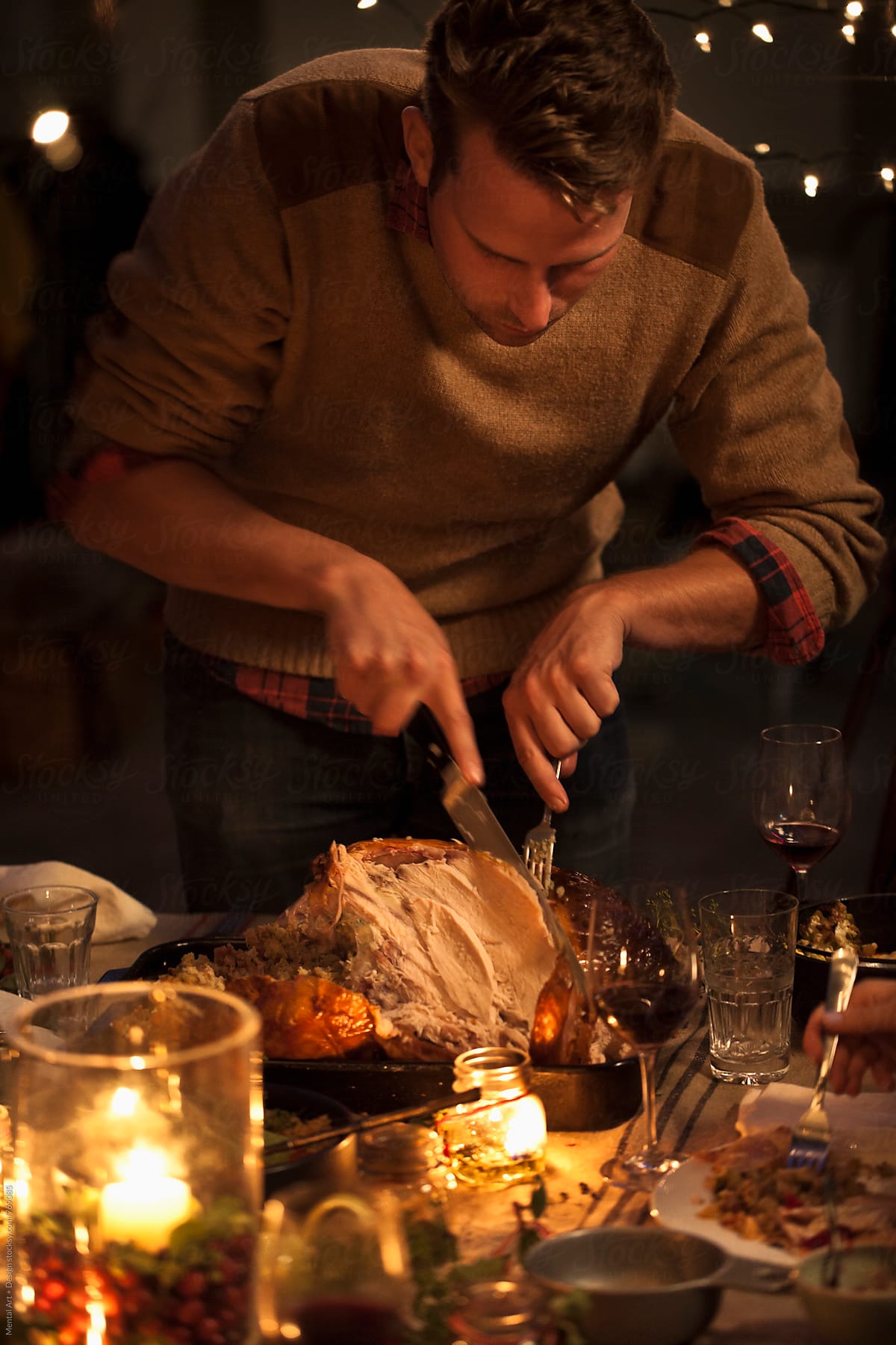 Roast turkey thanksgiving or christmas dinner