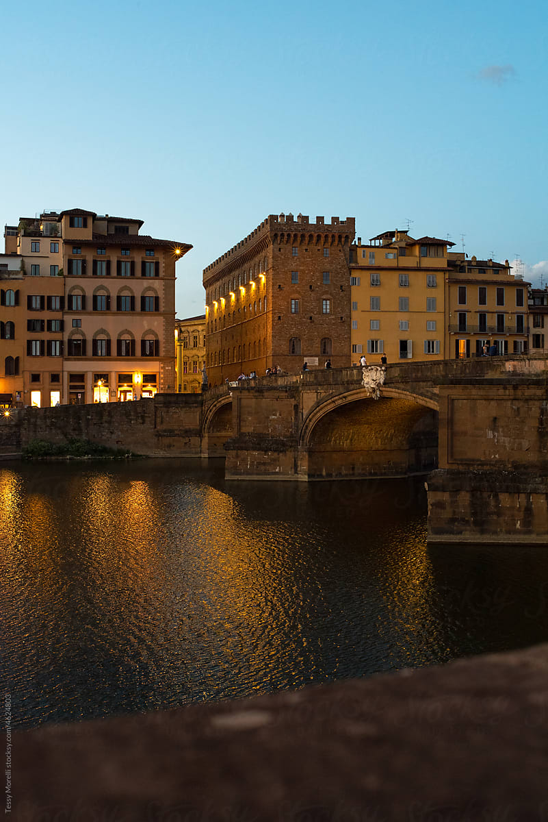Ponte Vecchio Firenze night/sunset