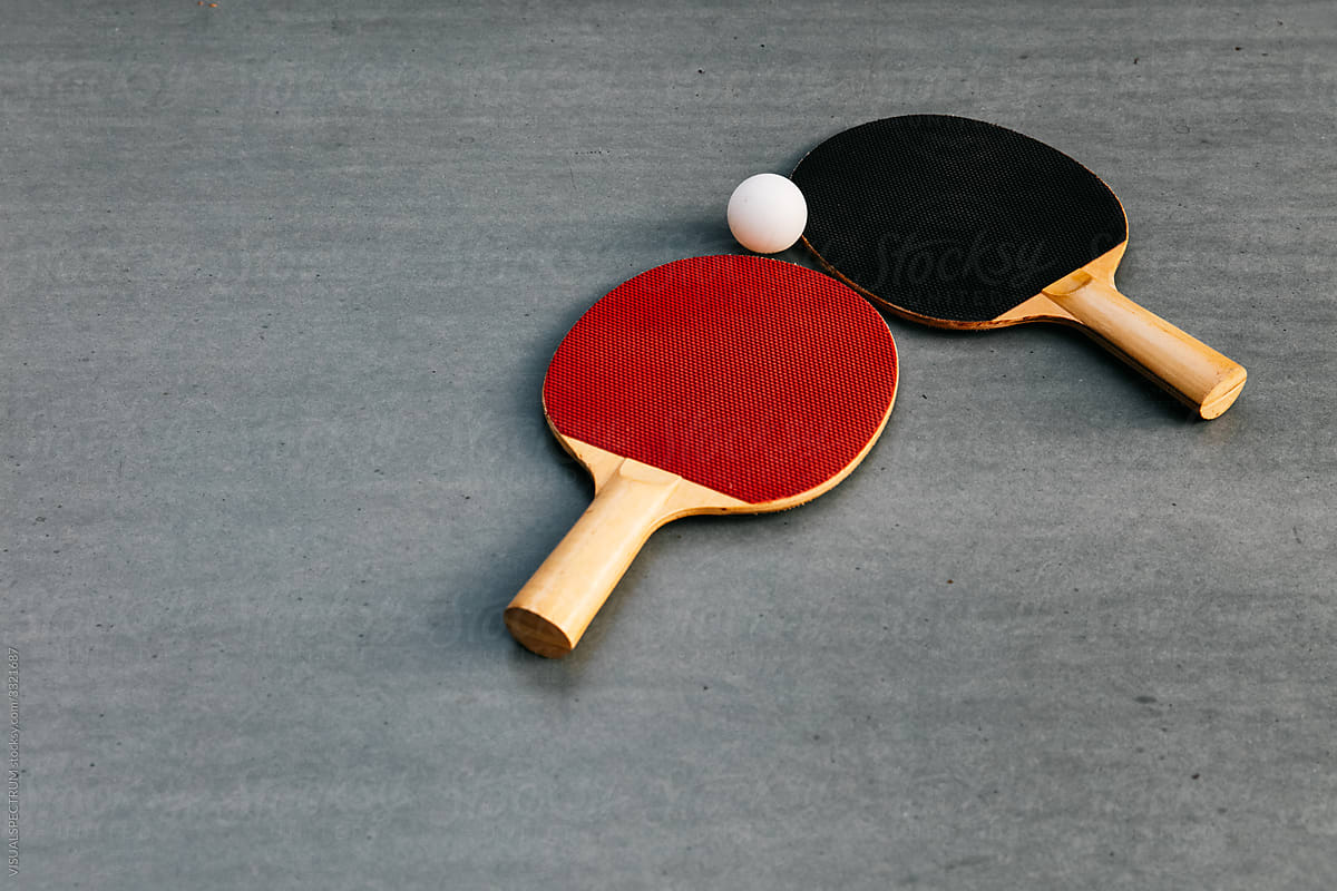 Table Tennis Racket Closeup