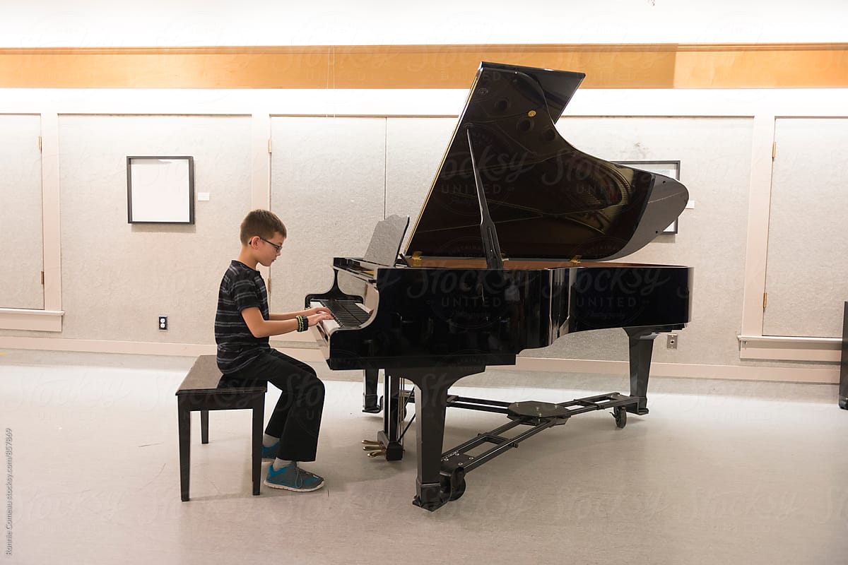 Boy At Piano Recital