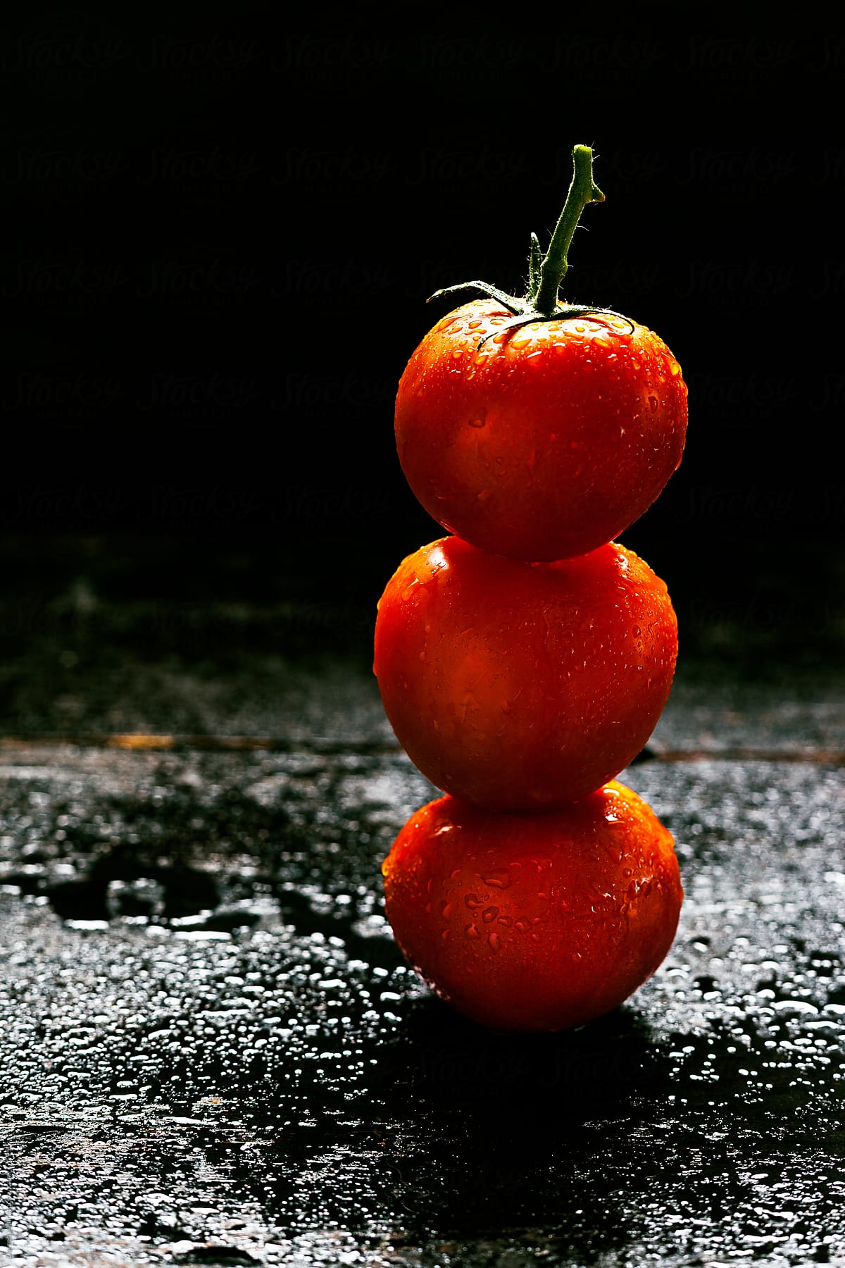 Stacked tomatoes