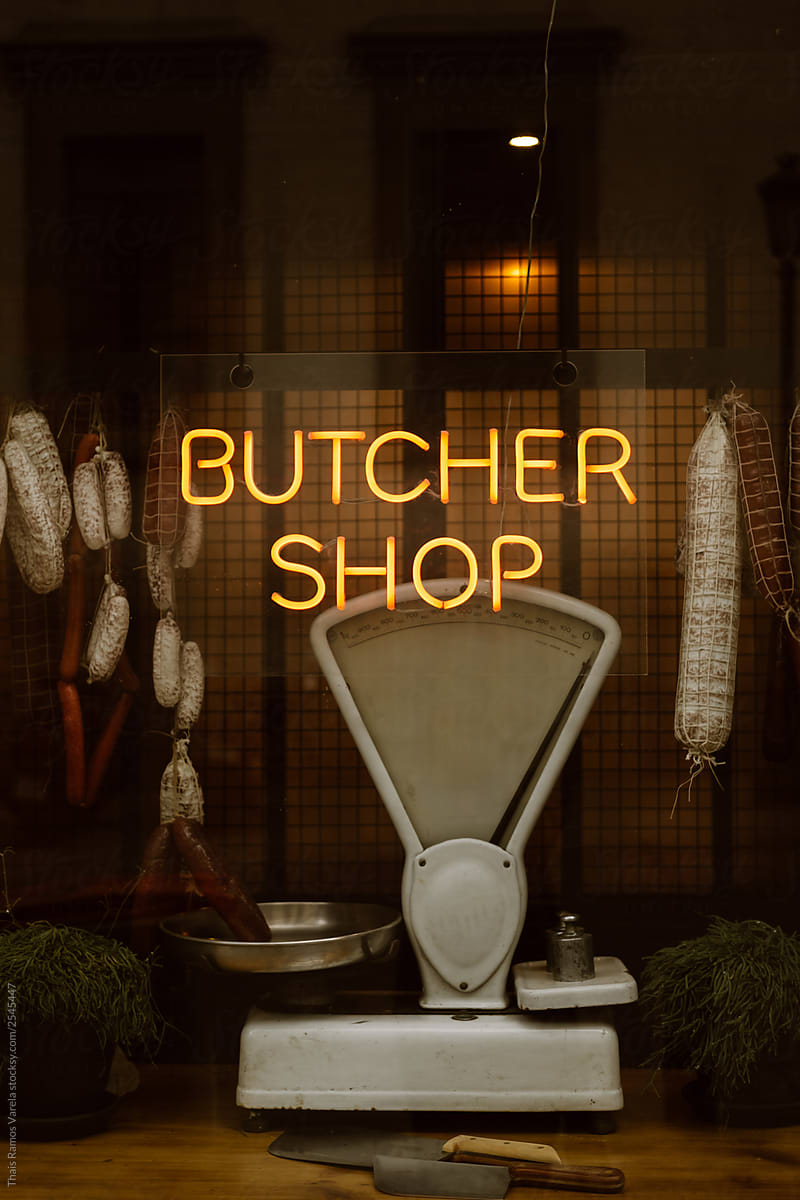 butcher shop neon