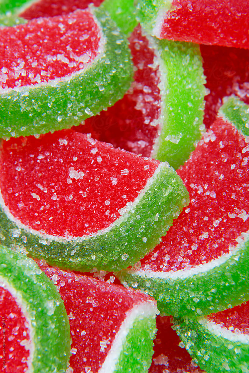 red watermelon jelly background