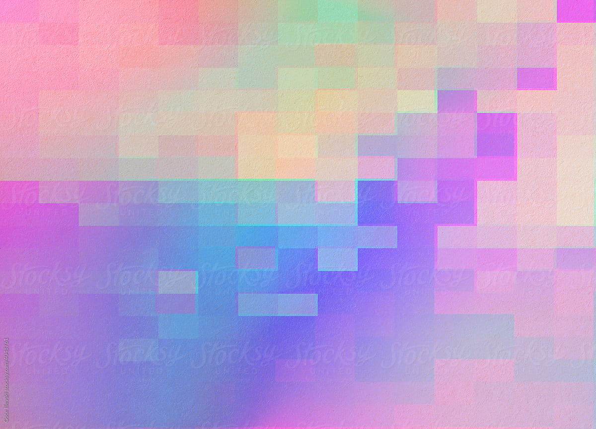 Futuristic Pastel Pixel Illustration