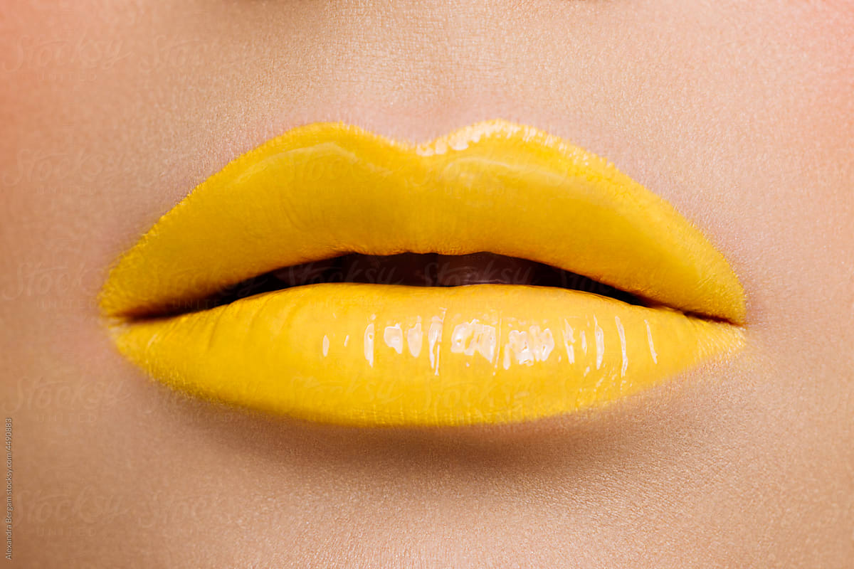 Yellow lipstick