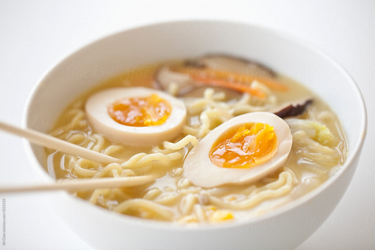 Ramen Noodle Soup with Seasoned Egg