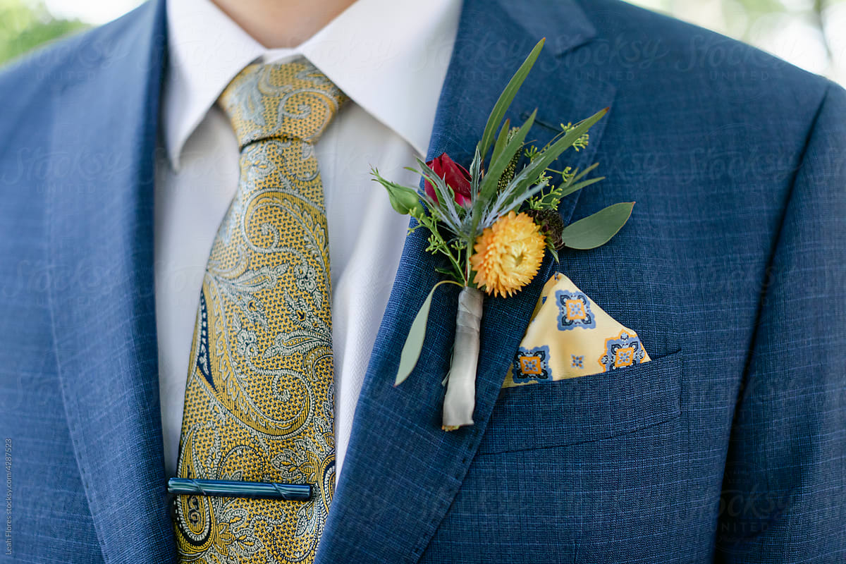 Closeup of a Groom\'s Accessories on his Wedding Day