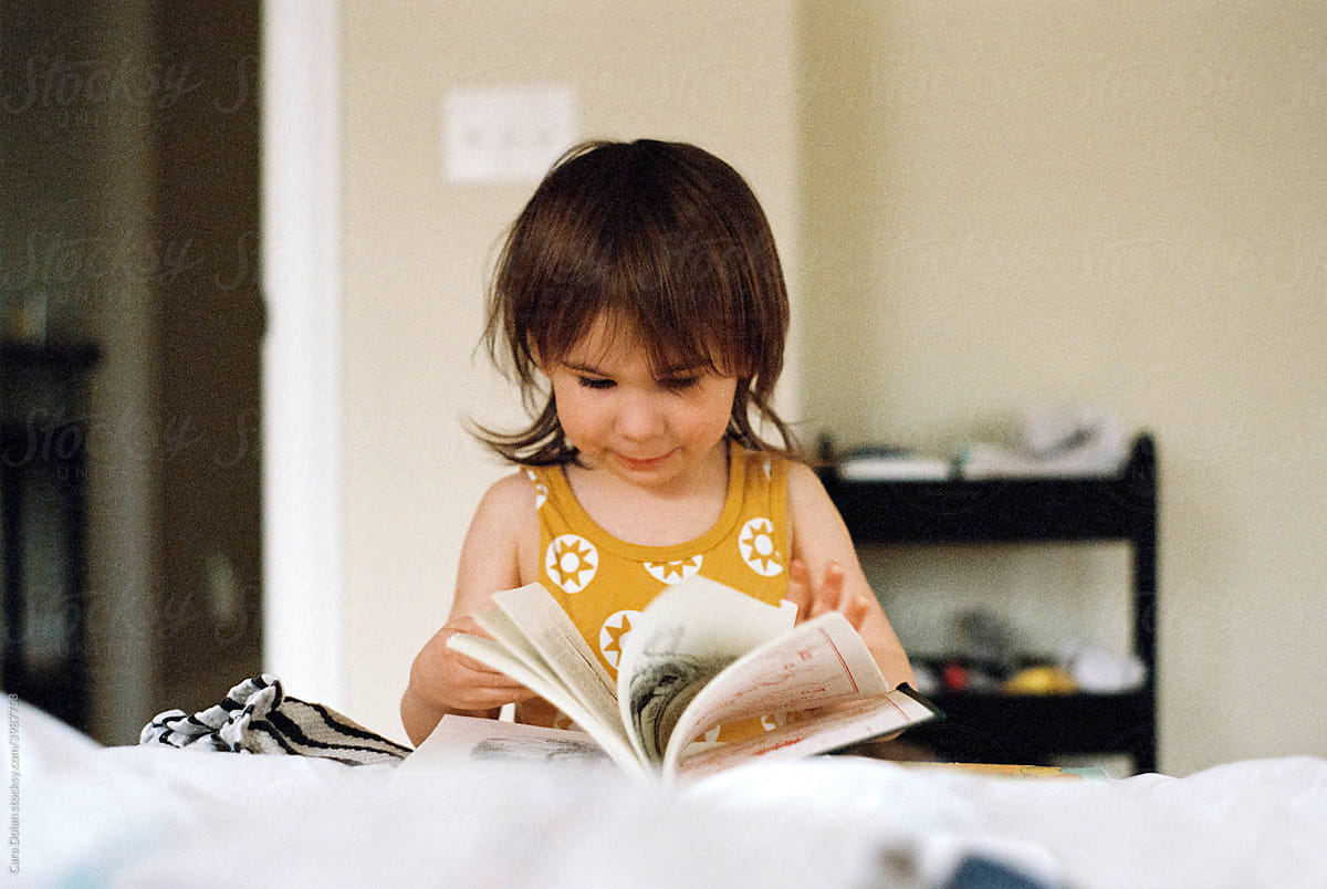 Young Child Reading a Book
