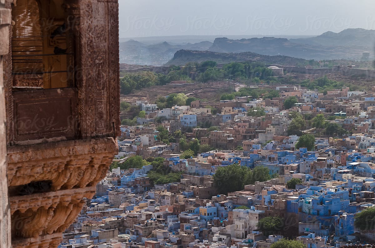 Jodhpur India View Of The Amazing Blue City Del Colaborador De 
