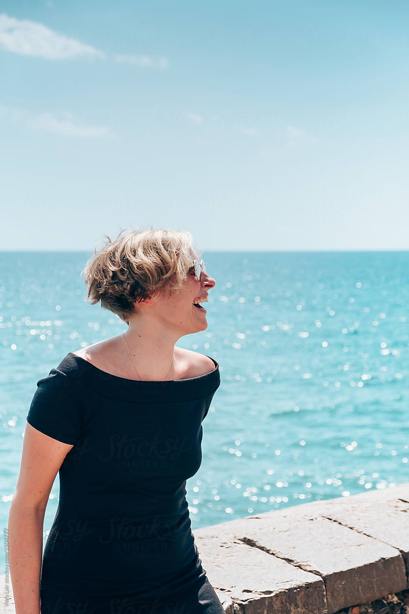 Beautiful Blonde Woman By The Sea By Stocksy Contributor Vera Lair