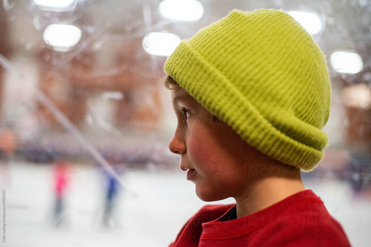 A Boy at a Hockey Rink