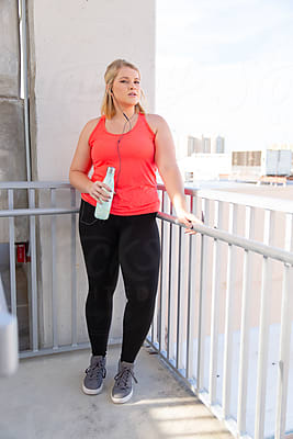Portrait Of Curvy Woman In Activewear. by Stocksy Contributor