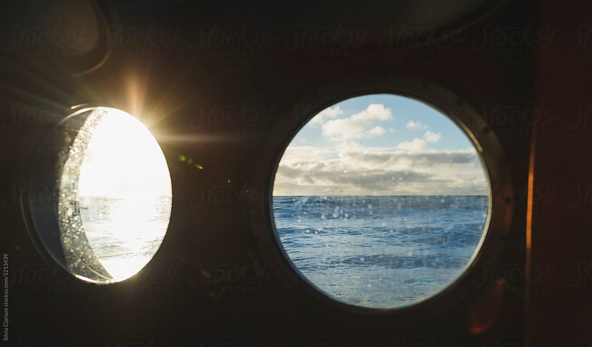 Through a porthole, to the sea