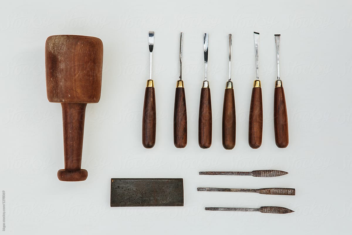 Vintage Wood Carving Tools by Stocksy Contributor Kkgas - Stocksy