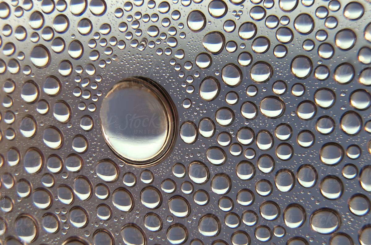 closeup macro micro abstract pattern of water droplets