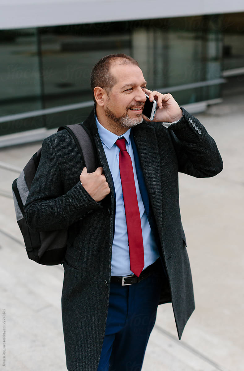 Man speaking on his cell phone